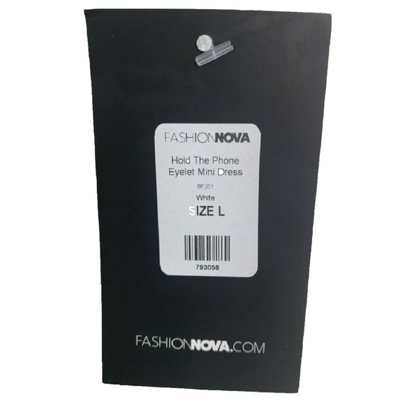 Fashion Nova White Ruffle Cap Sleeve Eyelet Shirt with Tie Women’s Size L - Picture 5 of 14